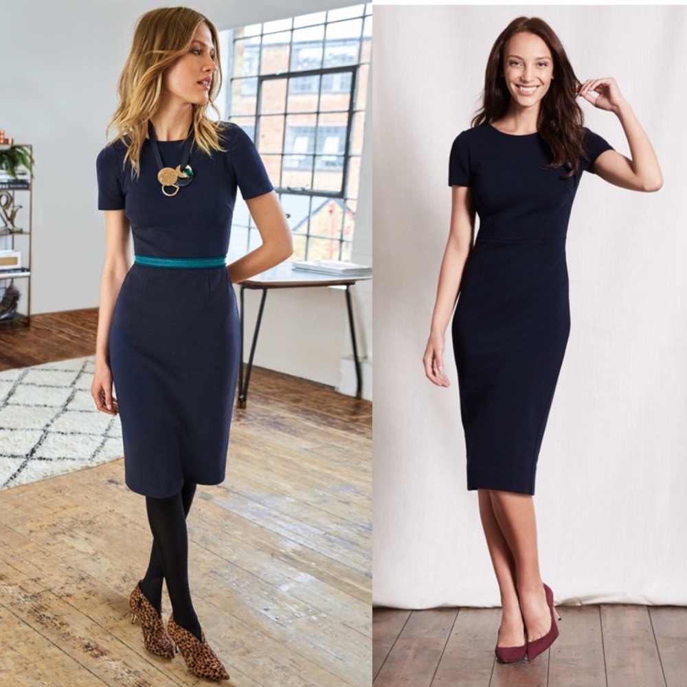 Boden Navy Midi Dress